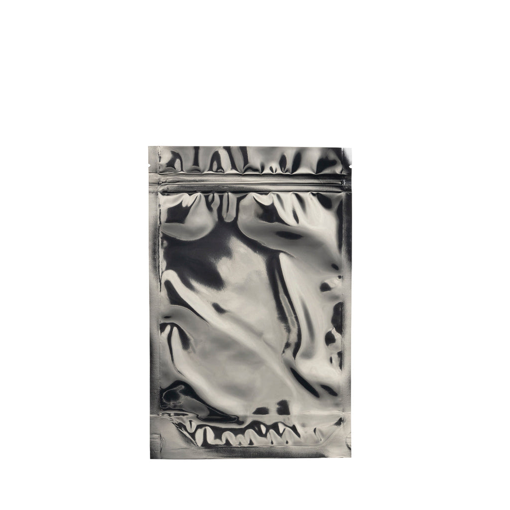 Tamper Evident | Silver Vista Mylar Bags | 6" x 9" - 28g - 1000 Count - Biohazard Inc - Tear Notch