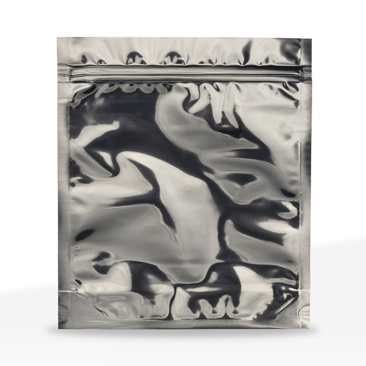 Tamper Evident | Silver Vista Mylar Bags | 14" x 16" - 1lb - 100 Count - Biohazard Inc - No Tear Notch