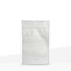 Tamper Evident | Glossy White Vista Mylar Bags w/ Tear Notch | 5" x 8" - 14g - 1000 Count - Biohazard Inc - Tear Notch