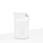 Tamper Evident | Glossy White Vista Mylar Bags | 4" x 6.5" - 7g - 1000 Count - Biohazard Inc - Tear Notch