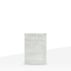 Tamper Evident | Glossy White Vista Mylar Bags | 4" x 5" - 3.5g - 1000 Count - Biohazard Inc - Tear Notch