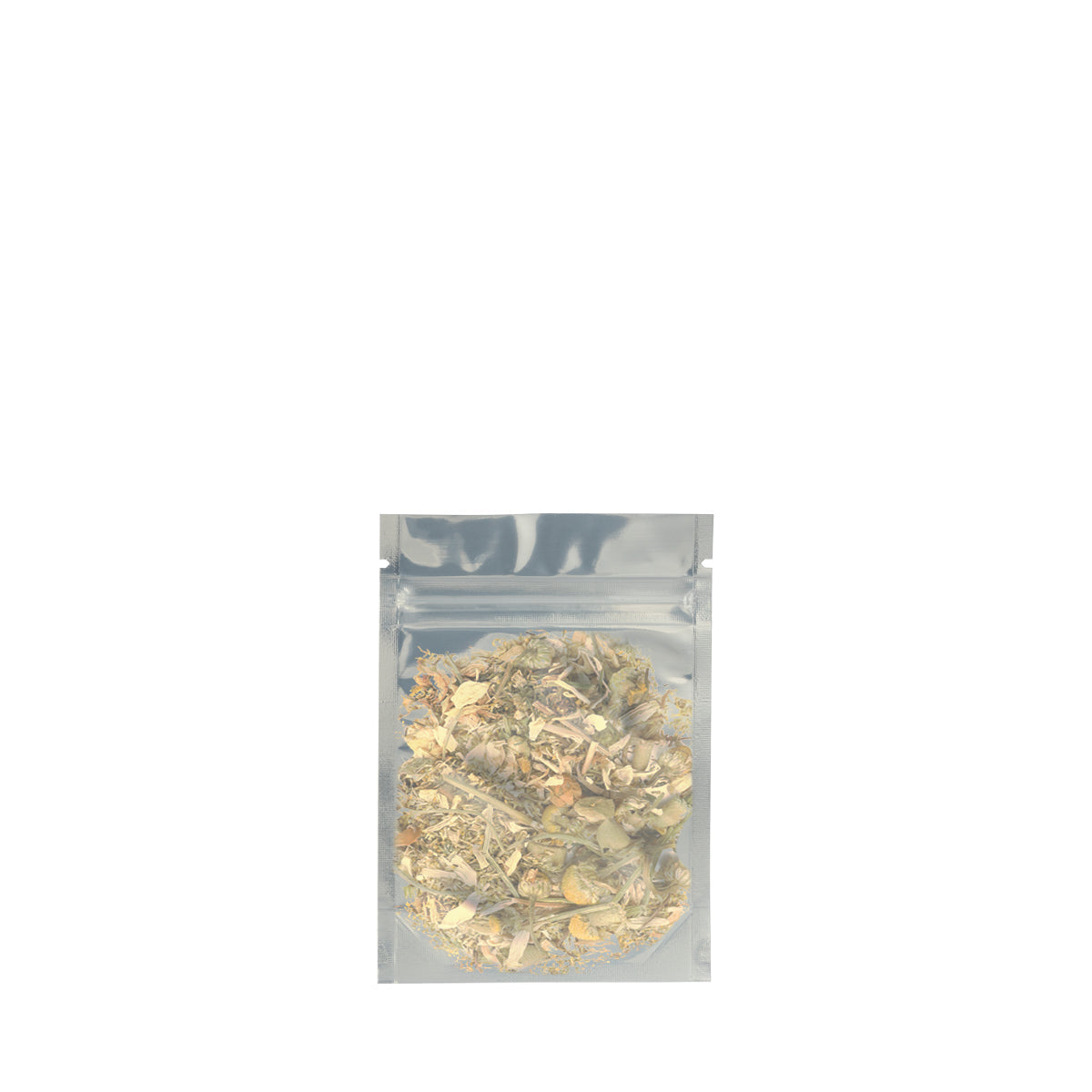 Tamper Evident | Glossy White Vista Mylar Bags | 3" x 4.5" - 1g - 1000 Count - Biohazard Inc - Tear Notch - Flower