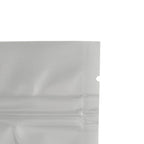 Tamper Evident | Glossy White Vista Mylar Bags | 6" x 9" - 28g - 1000 Count - Biohazard Inc - Tear Notch