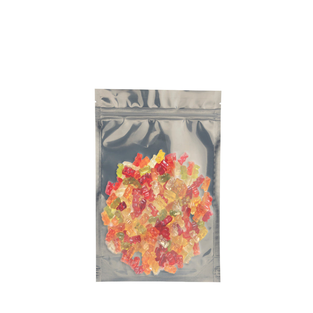 Tamper Evident | Glossy White Vista Mylar Bags | 6" x 9" - 28g - 1000 Count - Biohazard Inc - Tear Notch - Edibles