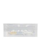 Tamper Evident | Glossy White Mylar Bags for Pre-Roll/Syringe | 6" x 2.7" - 2g - 1000 Count - Biohazard Inc - No Tear Notch - Tear Notch - Syringe