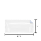 Tamper Evident | Glossy White Mylar Bags for Pre-Roll/Syringe | 6" x 2.7" - 2g - 1000 Count - Biohazard Inc - No Tear Notch - Tear Notch