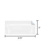 Tamper Evident | Glossy White Vista Mylar Bags for Pre-Roll/Syringe - Tear Notch | 6" x 2.7" - 2g - 1000 Count - Biohazard Inc