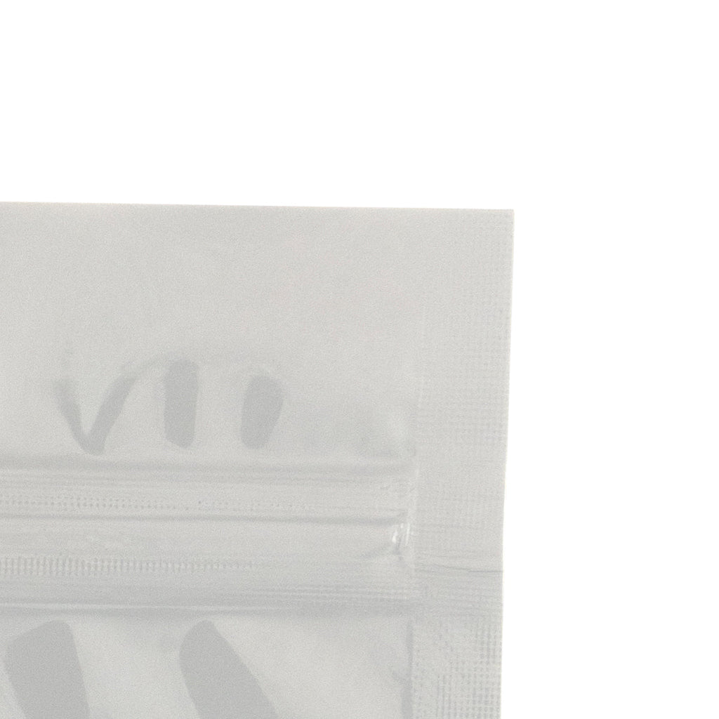 Flexible white mylar pouch for professional packaging applications