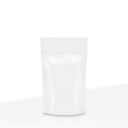 Tamper Evident | Glossy White Mylar Bags | 3.5" x 5" - 3.5g - 1000 Count - Tear Notch - Biohazard Inc