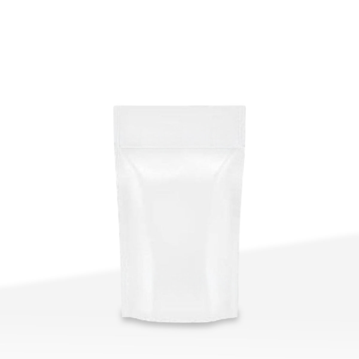 Tamper Evident | Glossy White Mylar Bags | 3.5" x 5" - 3.5g - 1000 Count - Tear Notch - Biohazard Inc