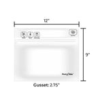 Child Resistant | Pinch N Slide White Mylar Bags | 12" x 9" - 56g - 250 Count - Biohazard Inc