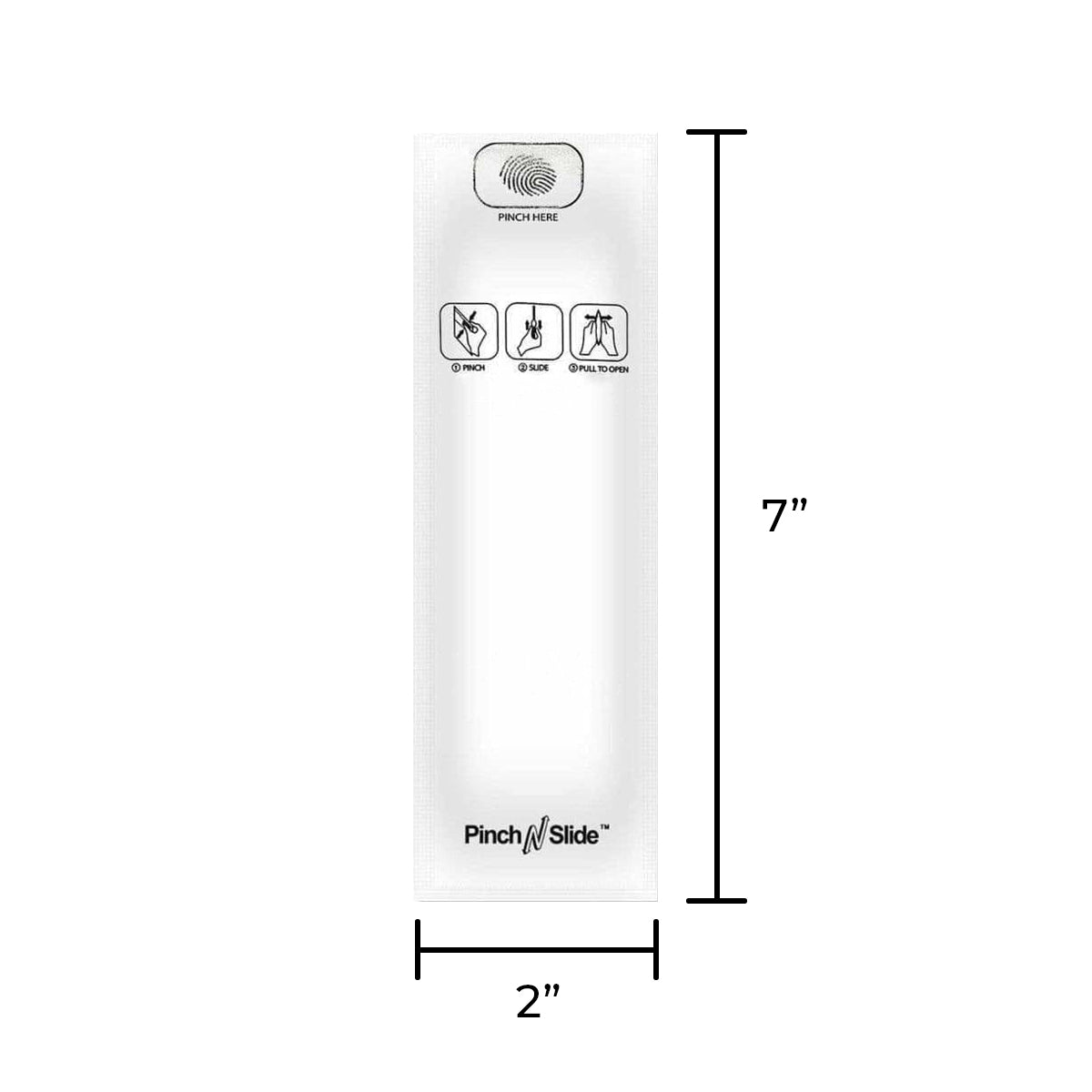 Child Resistant | Pinch N Slide White Mylar Bags | 2" x 7" - 2g - 250 Count - Biohazard Inc