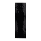 Tamper Evident | Glossy Black Mylar Bags for Pre-Roll/Syringe - Tear Notch | 2" x 6.75" - 2g - 1000 Count - Biohazard Inc