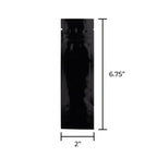 Tamper Evident | Glossy Black Mylar Bags for Pre-Roll/Syringe - Tear Notch | 2" x 6.75" - 2g - 1000 Count - Biohazard Inc