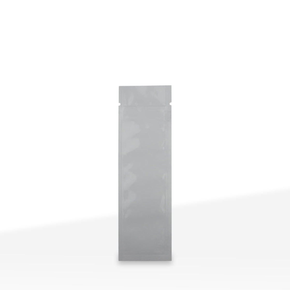 Tamper Evident | Glossy White Mylar Bags for Pre-Roll/Syringe | 2" x 6.75" - 2g - 1000 Count - Biohazard Inc - Tear Notch