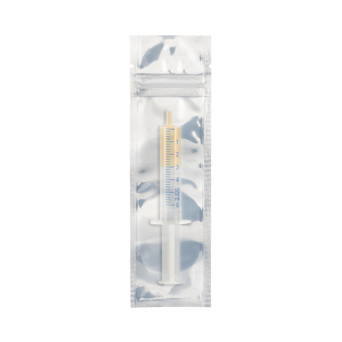 Tamper Evident | Glossy White Mylar Bags for Pre-Roll/Syringe | 2" x 6.75" - 2g - 1000 Count - Biohazard Inc - Tear Notch - Syringe