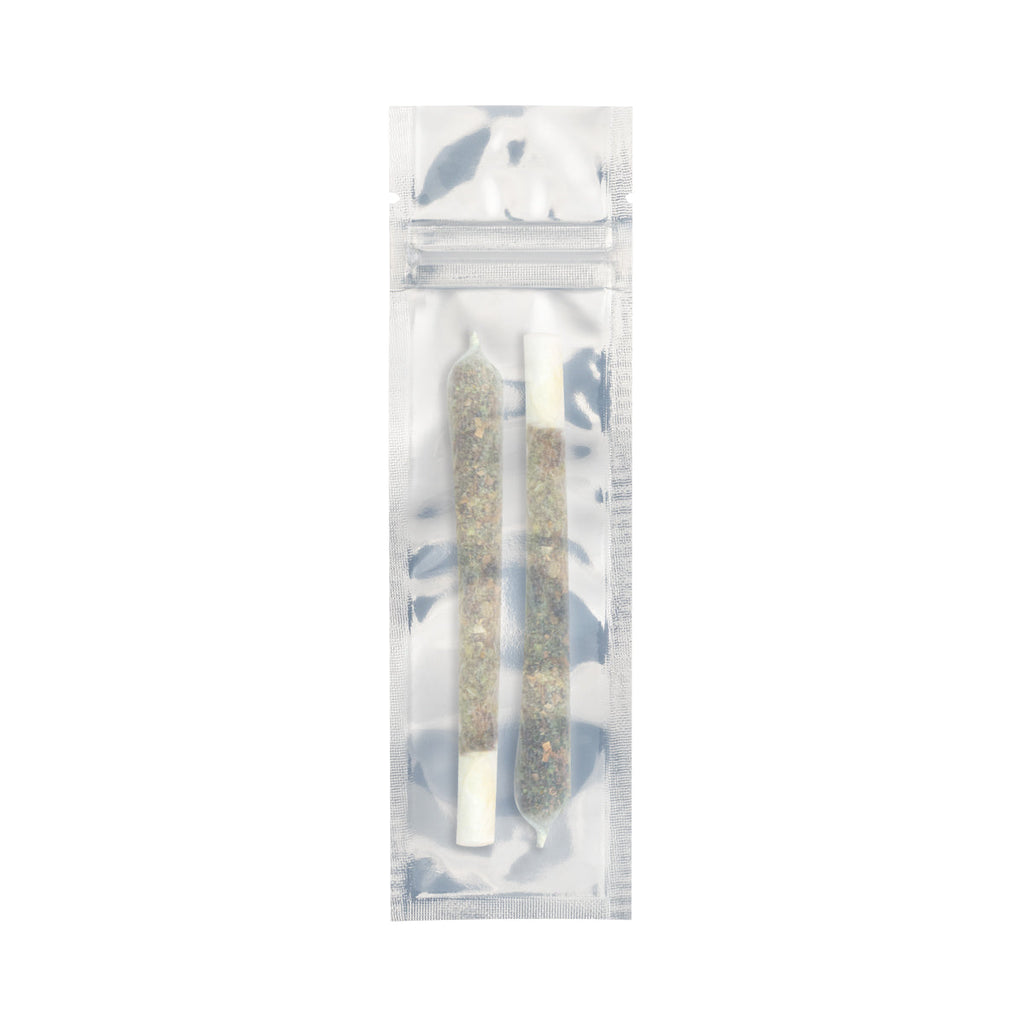 Bulk black mylar bags with front window, 2 x 6.75 size, 1000-count case