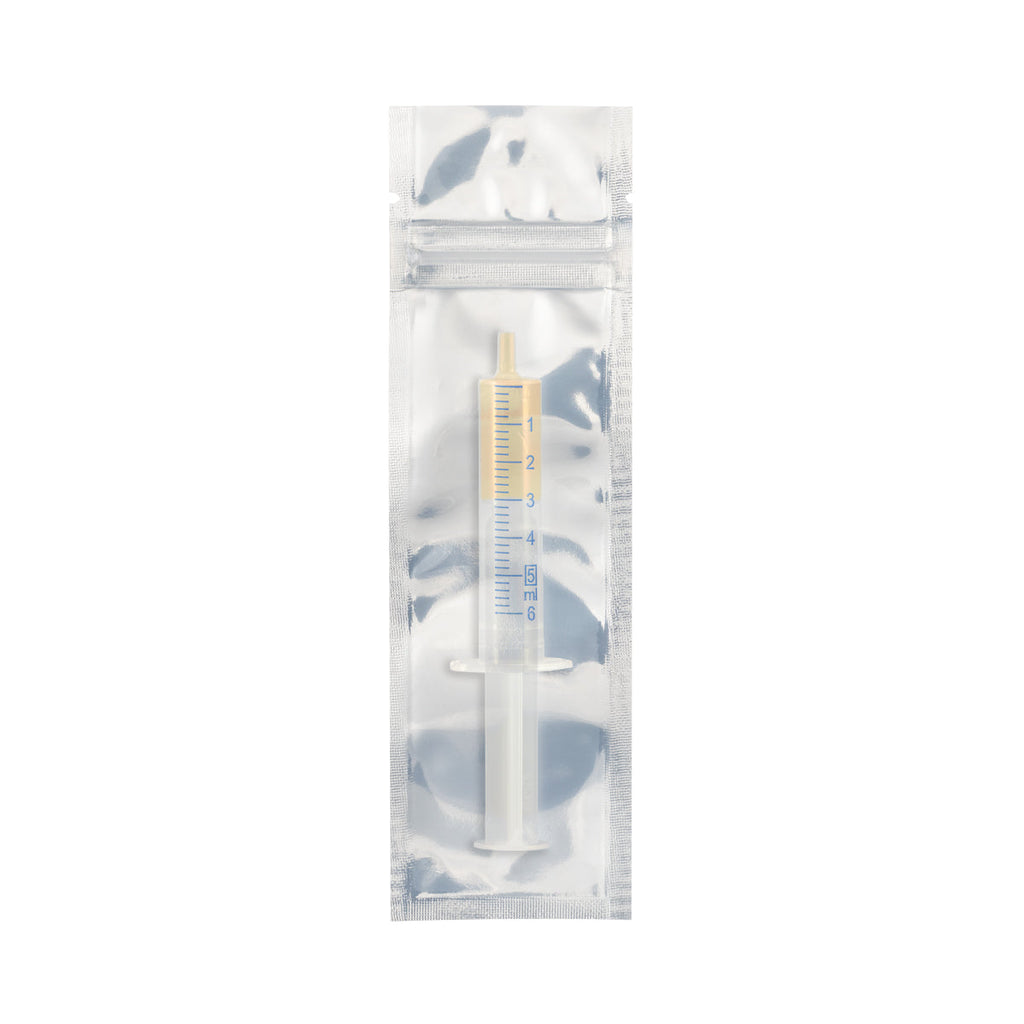 Flexible black mylar pouch with clear window in vertical format