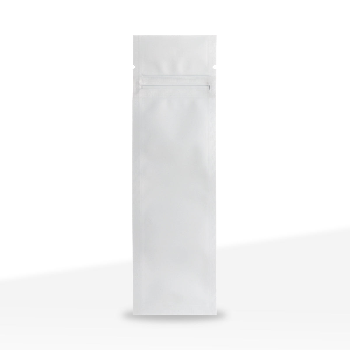 Tamper Evident | Matte White Mylar Bags for Pre-Roll/Syringe - Tear Notch | 2" x 6.75" - 2g - 1000 Count - Biohazard Inc
