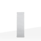 Matte white mylar pouch with clear front window, 2 x 6.75 inches, bulk packaging