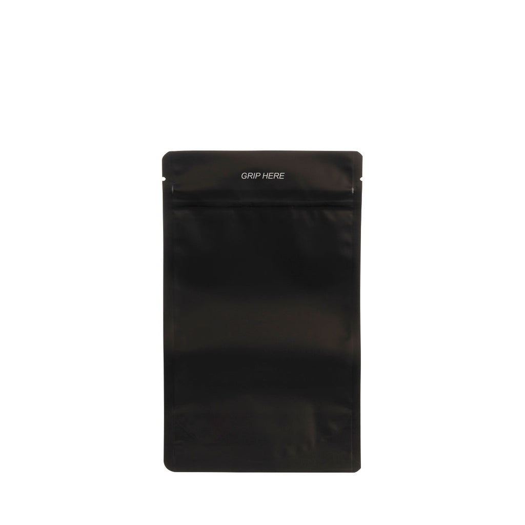 Child Resistant & Tamper Evident | Matte Black Mylar Bags | 4" x 6.5" - 14g - 1000 Count - Biohazard Inc - Tear Notch