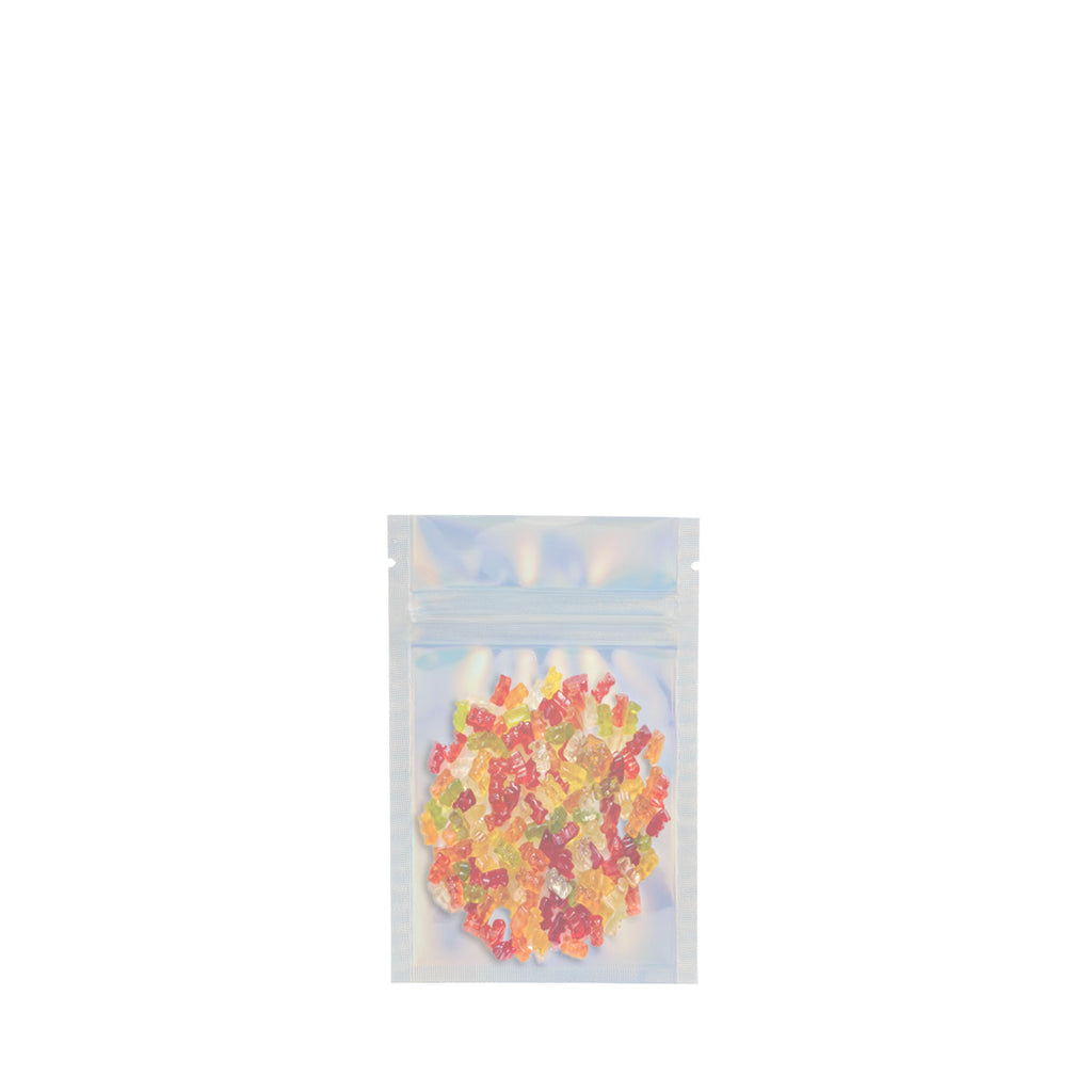 Tamper Evident | Holographic Vista Mylar Bags | 3" x 4.5" - 1g - 1000 Count - Biohazard Inc - Edibles