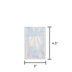 Tamper Evident | Holographic Vista Mylar Bags | 3" x 4.5" - 1g - 1000 Count - Biohazard Inc