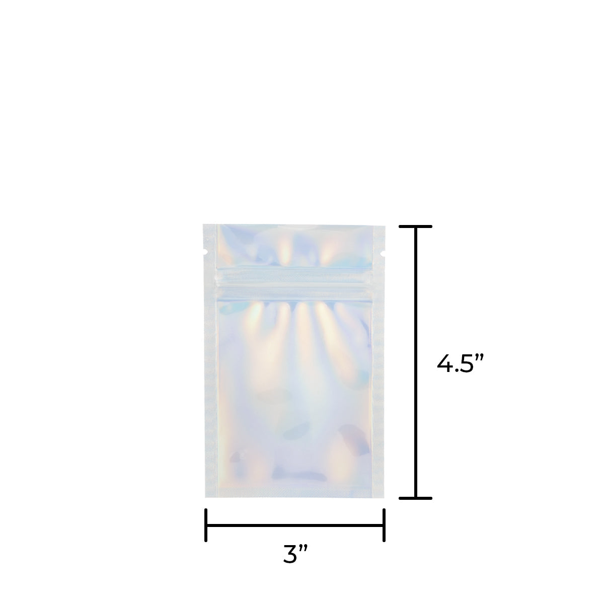 Tamper Evident | Holographic Vista Mylar Bags | 3" x 4.5" - 1g - 1000 Count - Biohazard Inc