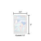 Tamper Evident | Holographic Vista Mylar Bags | 3.5" x 5" - 3.5g - 1000 Count - Biohazard Inc
