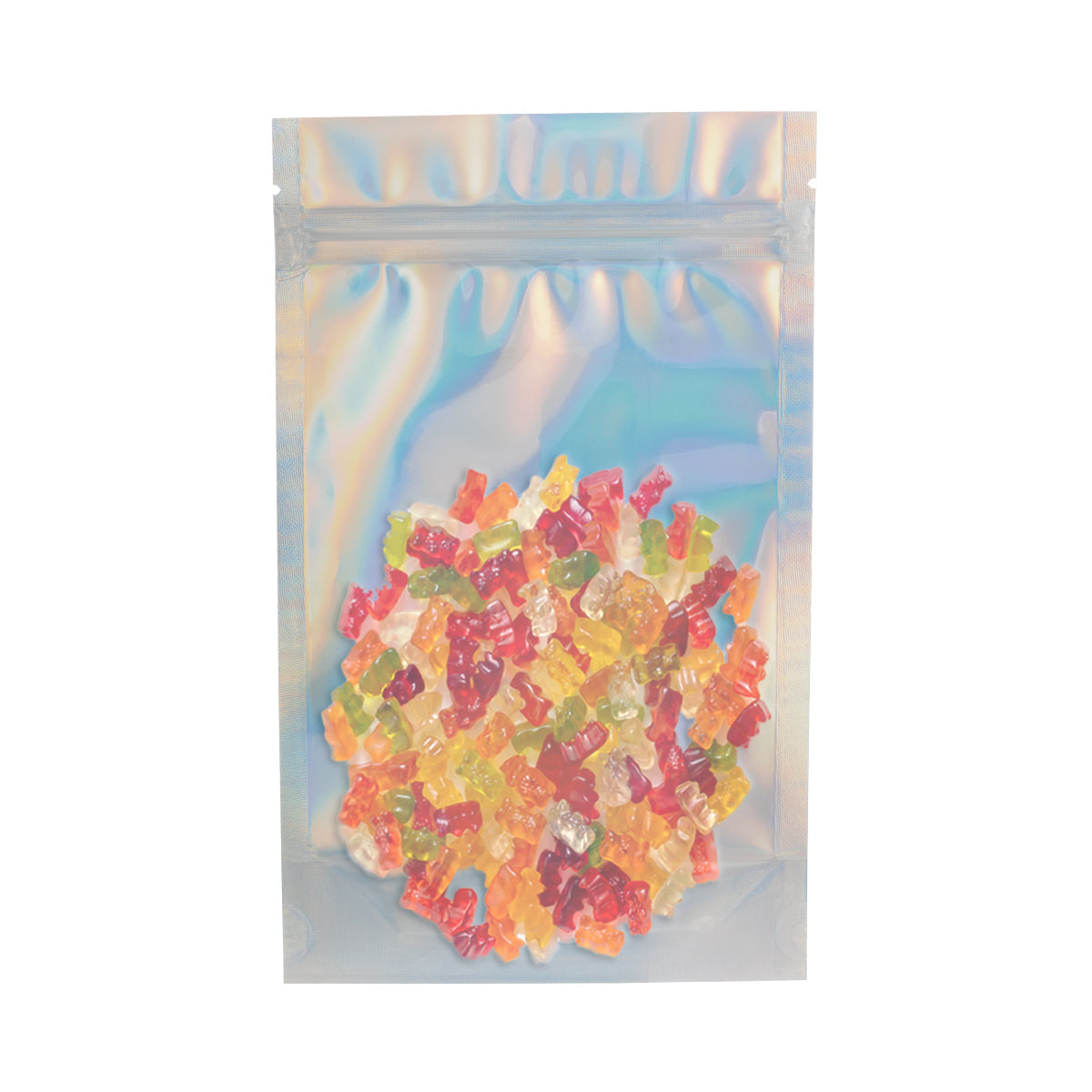 Tamper Evident | Holographic Vista Mylar Bags | 5" x 8" - 14g - 1000 Count - Biohazard Inc - Edibles
