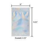 Tamper Evident | Holographic Vista Mylar Bags | 6" x 9" - 28g - 1000 Count - Biohazard Inc
