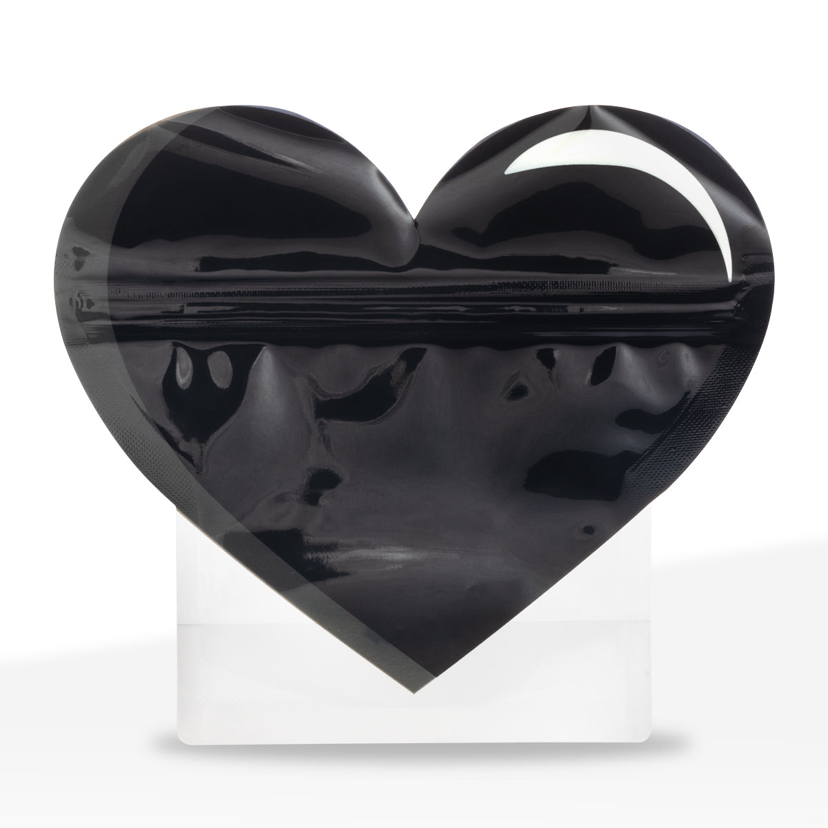 Special Edition | Heart Mylar Bags | 1/8oz - Black - 100 Count - Biohazard Inc