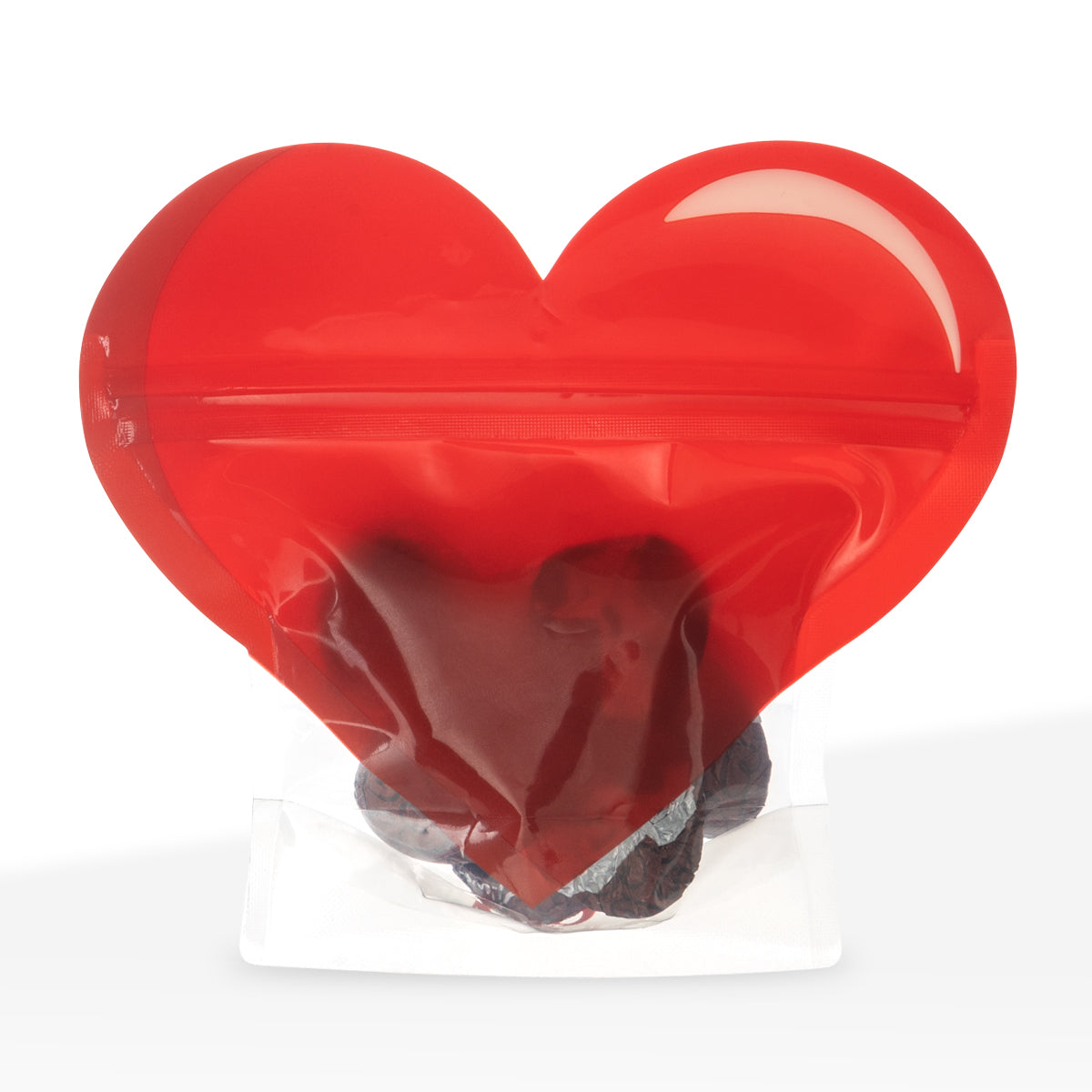 Special Edition | Heart Mylar Bags | 1/8oz - Red - 100 Count - Biohazard Inc