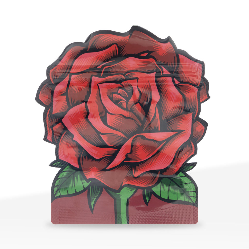 Special Edition | Rose Mylar Bags | 1/8oz - Red - 100 Count - Biohazard Inc