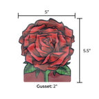 Special Edition | Rose Mylar Bags | 1/8oz - Red - 100 Count - Biohazard Inc