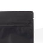 Flexible black mylar packaging pouch with certified child-resistant closure