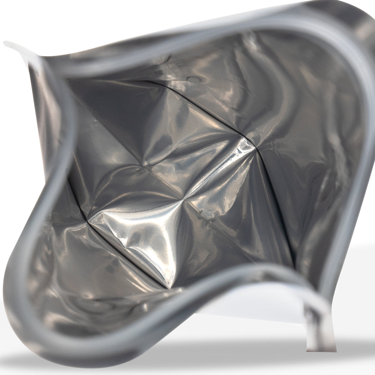 Bulk black mylar child-resistant bags, 1/4 oz size, sold in 1000-count case