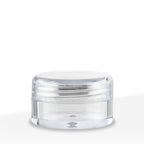 Clear plastic screw-top container, 5 ml size, bulk packaging