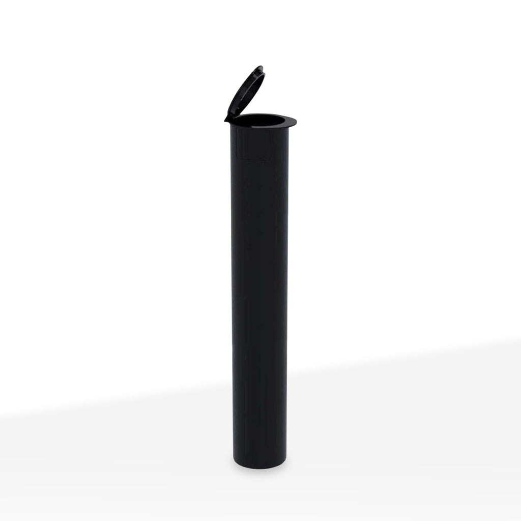 Child-Resistant | Pre-Roll Plastic Tubes | 116mm - Opaque Black - 1000 Count