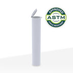 Child-Resistant | Pre-Roll Plastic Tubes | 116mm - Opaque White - 1000 Count