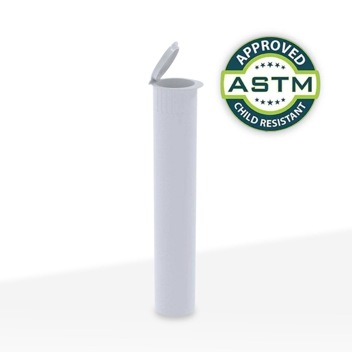 Child-Resistant | Pre-Roll Plastic Tubes | 116mm - Opaque White - 1000 Count