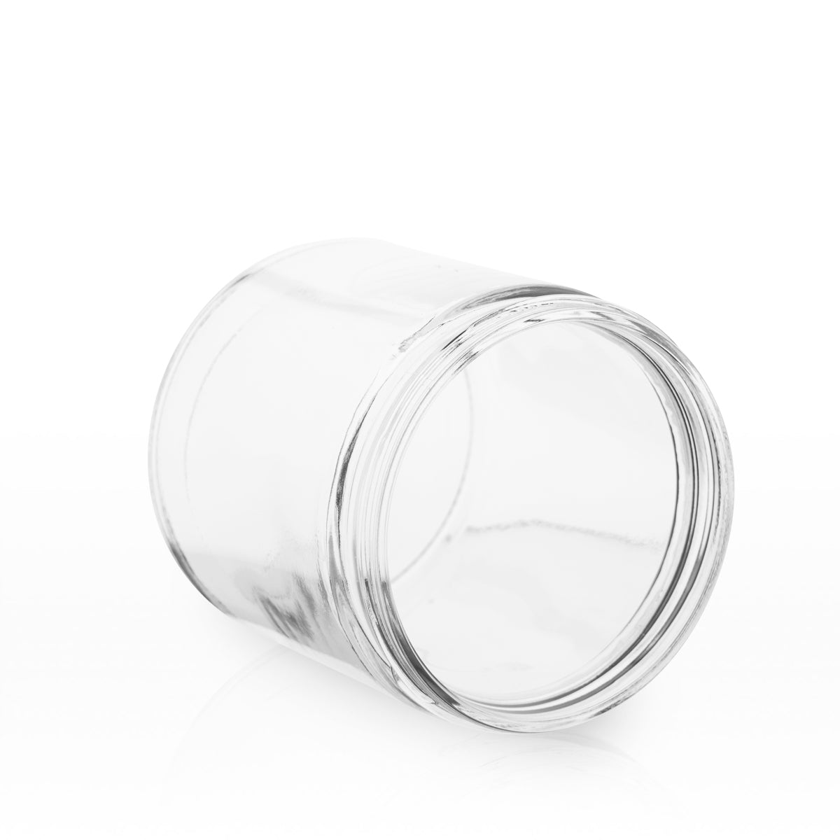 Glass Jar | Straight Sided Glass Jars - Clear | 89mm - 16oz - 12 Count Glass Jar Biohazard Inc   