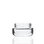 Glass Jars | Rounded Base 53/400 Thread | 1oz - Clear - Various Counts - Biohazard Inc - 32 Count - 200 Count