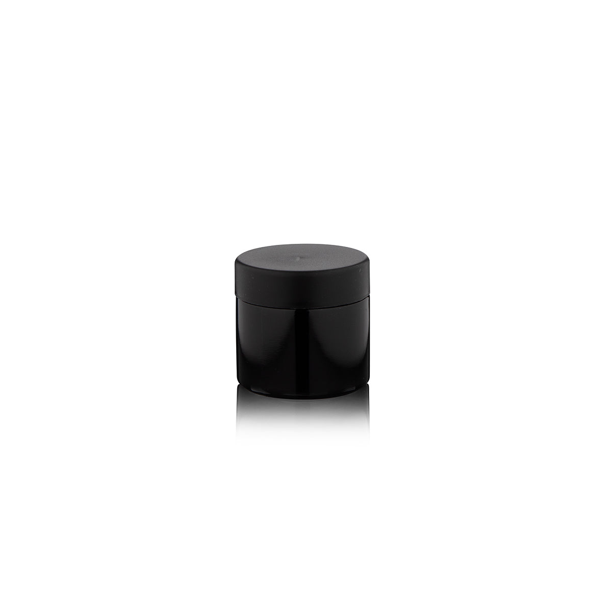 Glass Jar | Child Resistant Straight Sided w/ Flush Caps | 2oz - 200 Count - Black Biohazard Inc