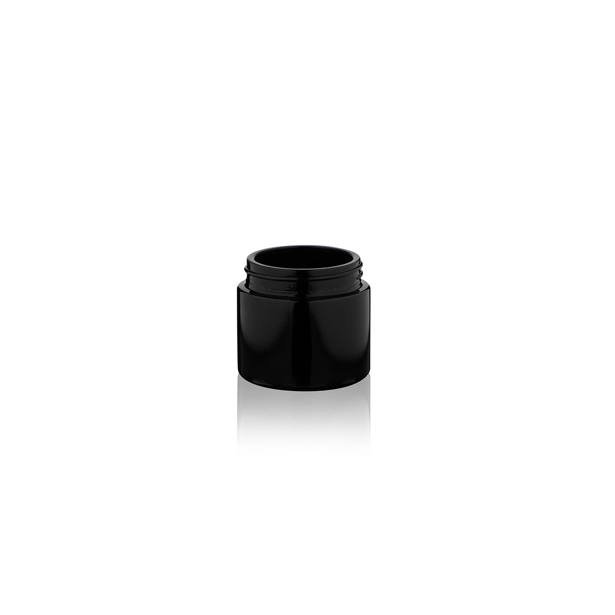Glass Jar | Child Resistant Straight Sided w/ Flush Caps | 2oz - 200 Count - Black Biohazard Inc