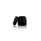 Glass Jar | Child Resistant Straight Sided w/ Flush Caps | 2oz - 200 Count - Black Biohazard Inc