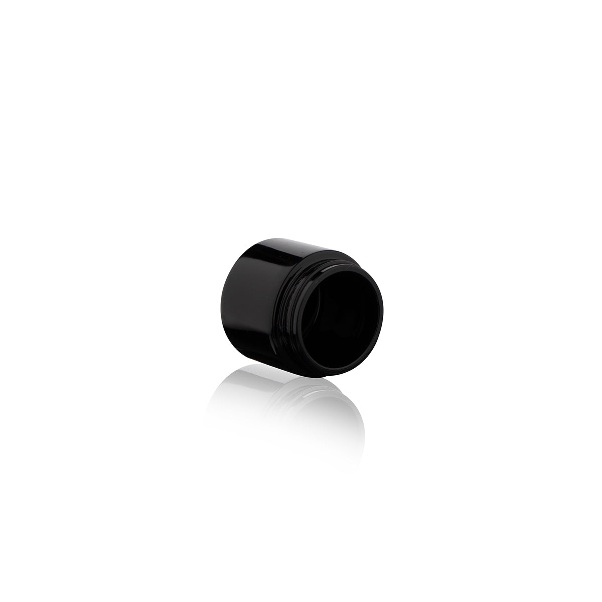Glass Jar | Child Resistant Straight Sided w/ Flush Caps | 2oz - 200 Count - Black Biohazard Inc