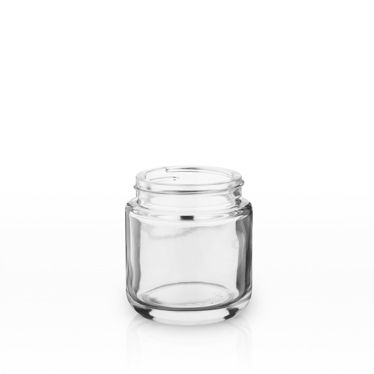 Glass Jar | Rounded Base Heavy Wall Glass Jars - Clear | 53mm - 3.75oz - Various Counts Glass Jar Biohazard Inc 32 Count  