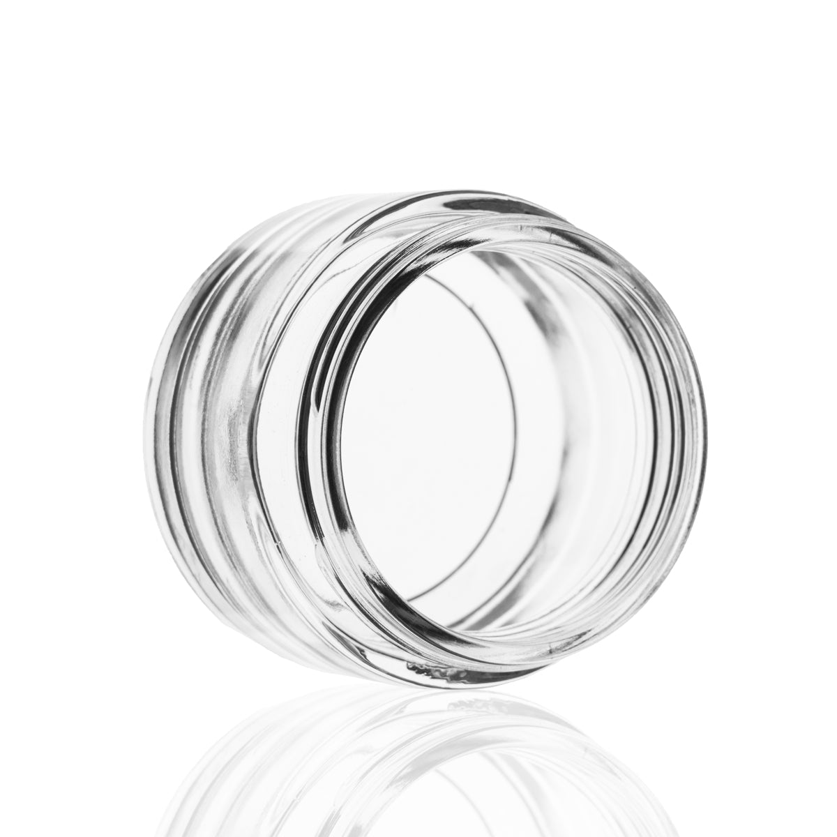Glass Jar | Rounded Base Heavy Wall Glass Jars - Clear | 65mm - 3oz - 100 Count Glass Jar Biohazard Inc   