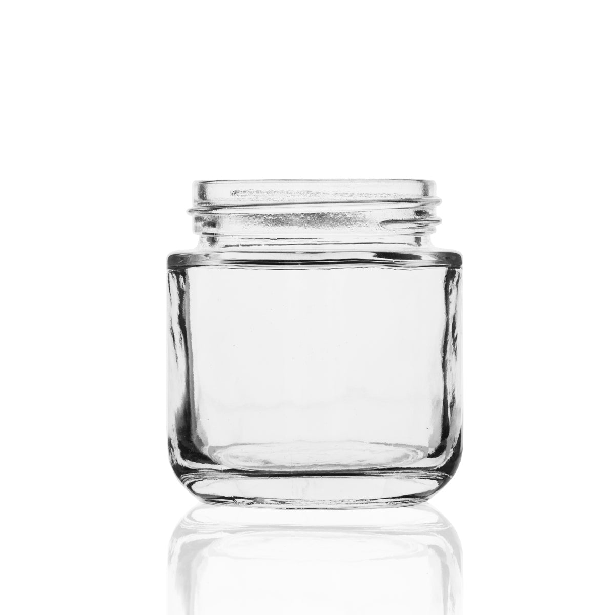 Glass Jar | Rounded Base Heavy Wall Glass Jars - Clear | 53mm - 3.75oz - Various Counts Glass Jar Biohazard Inc 150 Count  